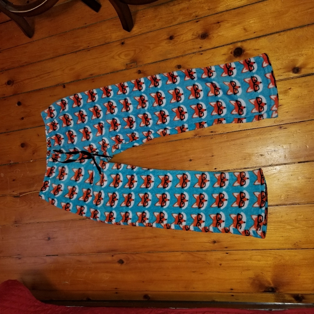Size large fleece fox pajamas